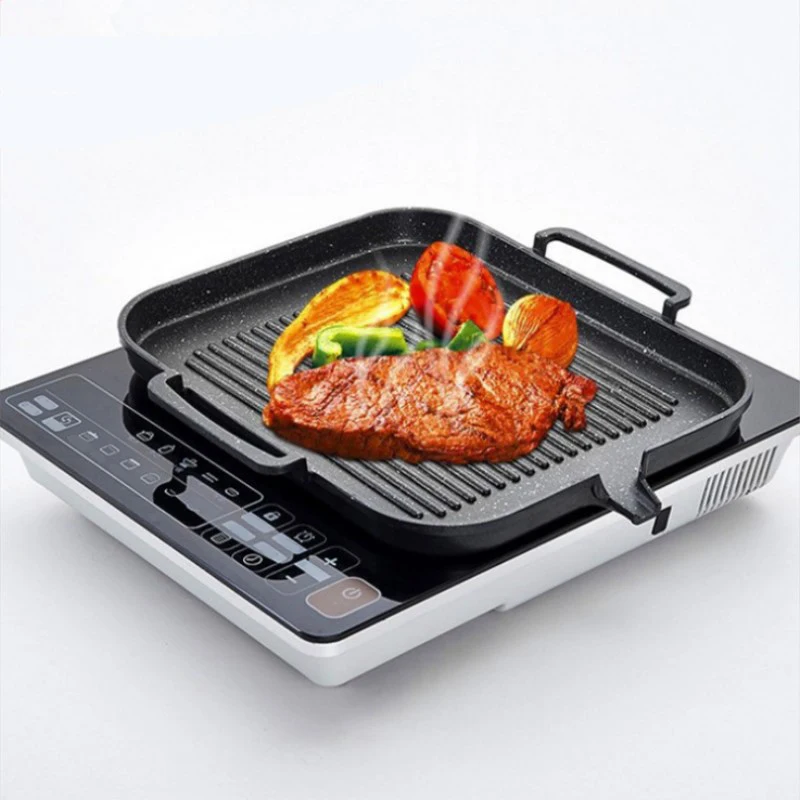 Индукционная плита лоток для выпечки квадратный барбекю Teppanyaki бездымный