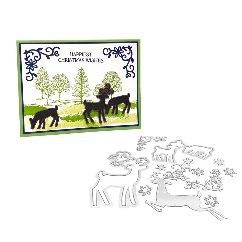 Форма для ножа с рождественским оленем металлическая резки серебряная форма