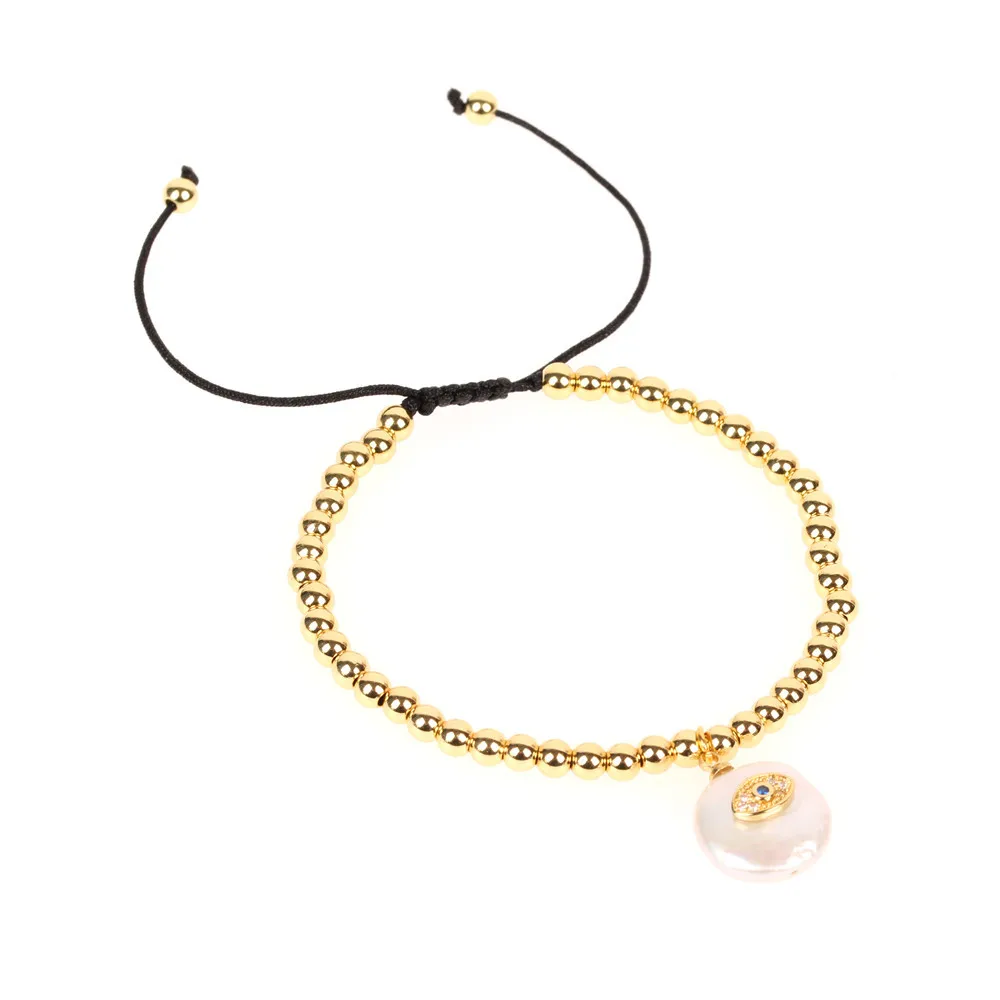 2019 новый браслет с подвеской регулируемый в стиле барокко золотым бисером из