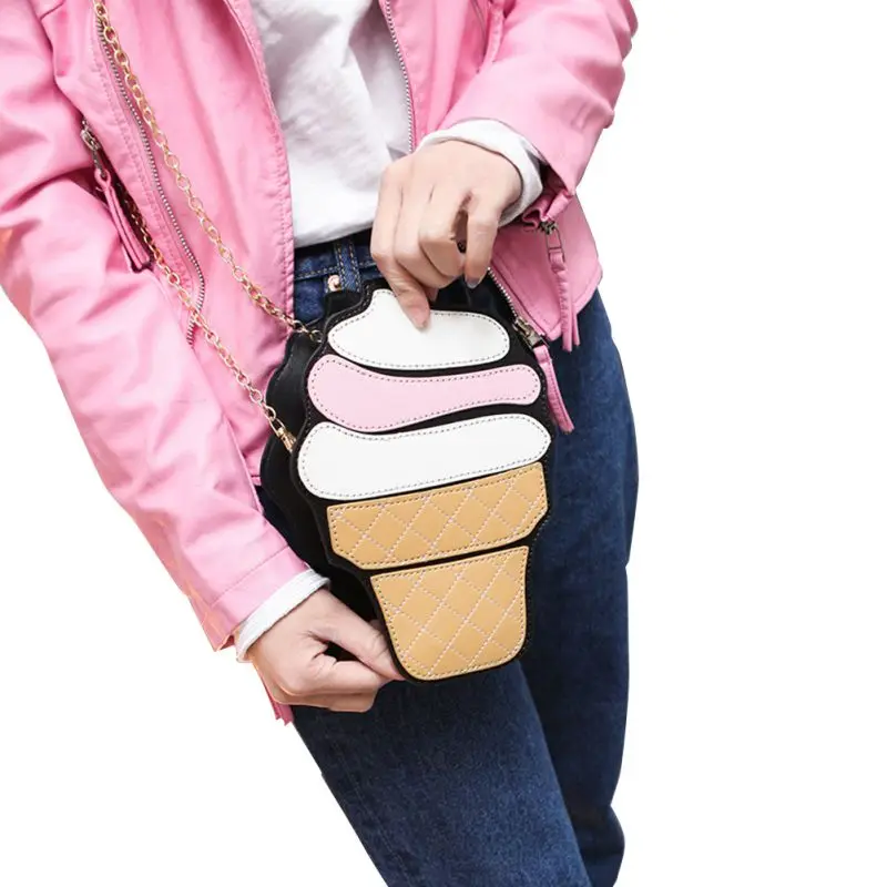 Пакеты для мороженого женщин 2019 милые мини-сумки с мультяшным кексом из