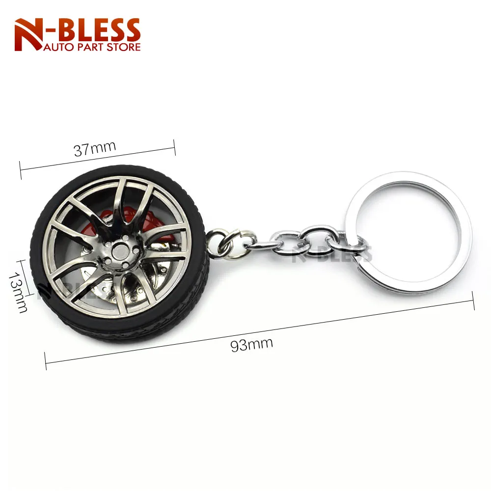 Автомобильный брелок для ключей с колесным ободом из сплава автомобильный