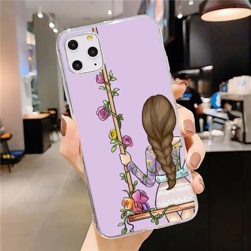

Girls Bff Best Friends Forever Always Phone Case Transparent soft For iphone 5 5s 5c se 6 6s 7 8 11 12 plus mini x xs xr pro max