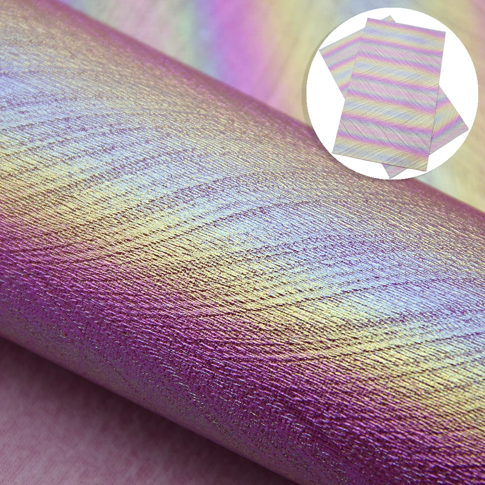 20*33 см градиент Цвет с жемчугом и искусственная кожа Волоконный текстильный лист