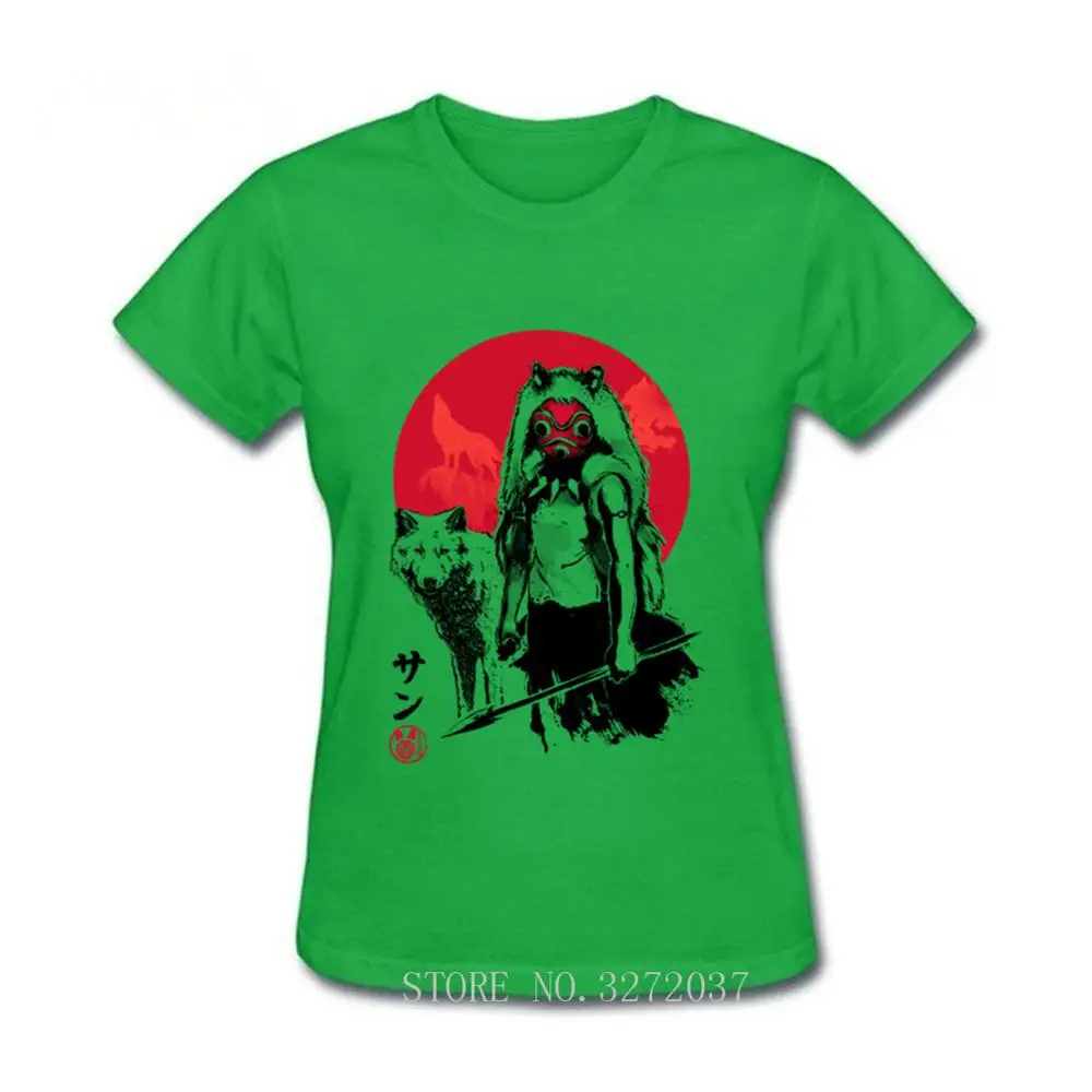 Mononoke Wolf/футболка для девочек sumi-e neigher Totoro Studio Ghibli футболка 100% хлопок топы с