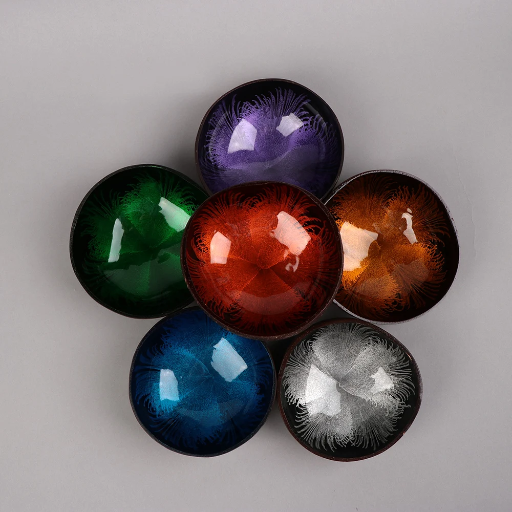 Чаши в виде кокосовой ракушки 1 шт. винтажная чаша для фруктов натуральная ручная