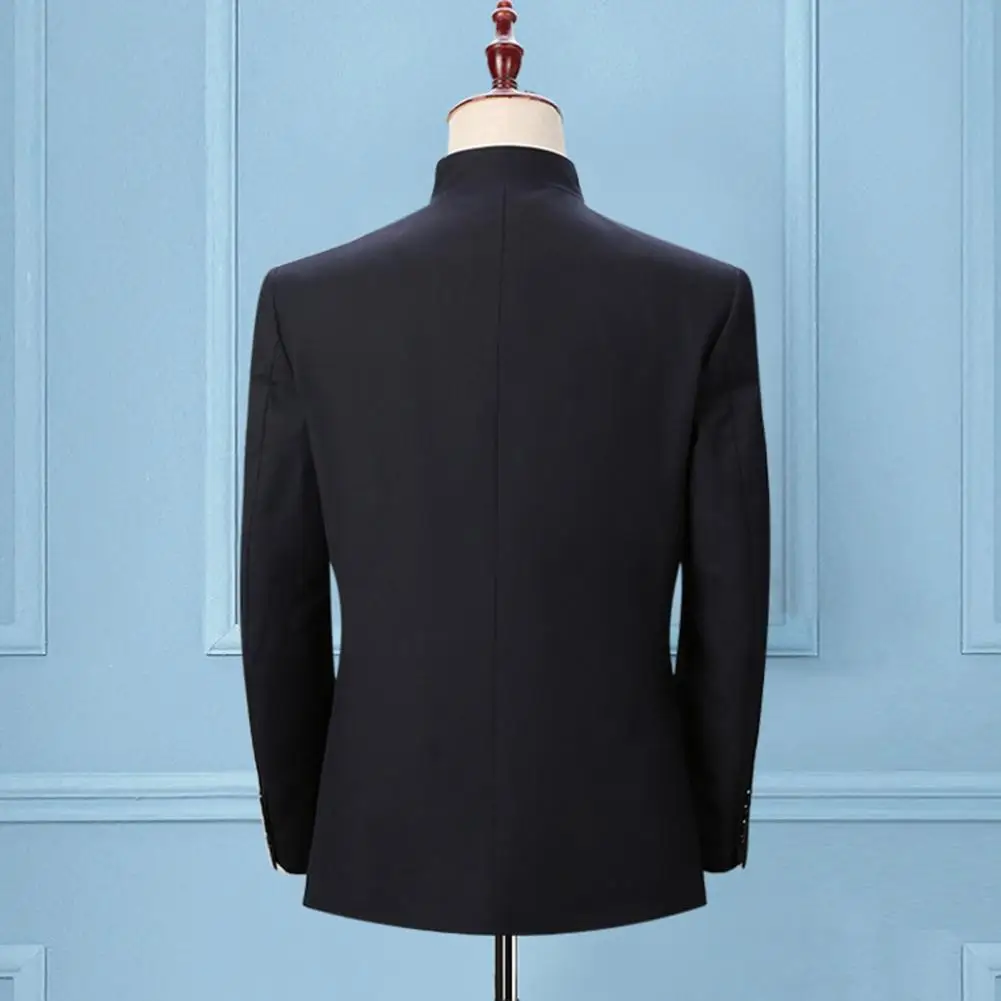 Костюм мужской из блейзера и брюк однобортный приталенный пиджак в китайском