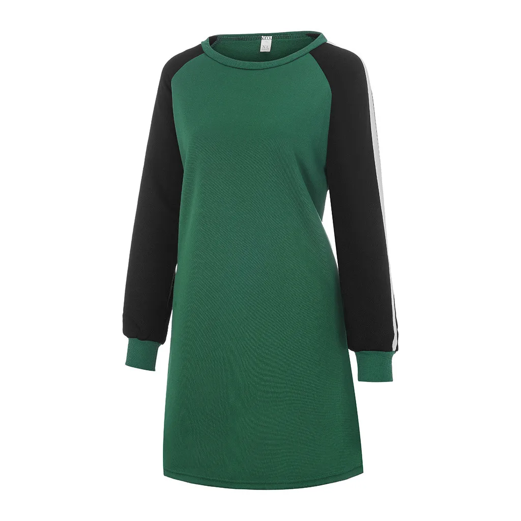 Модные женские платья повседневные весенние свободные Vadim с круглым вырезом