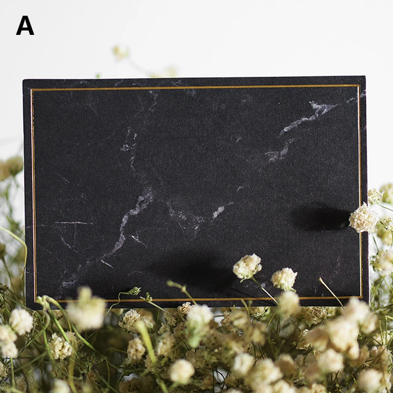 

10pcs Mini Marbled Gold Stamping Card Simple Creative Greeting Card Wedding Cards Birthday Wishes Christmas Card