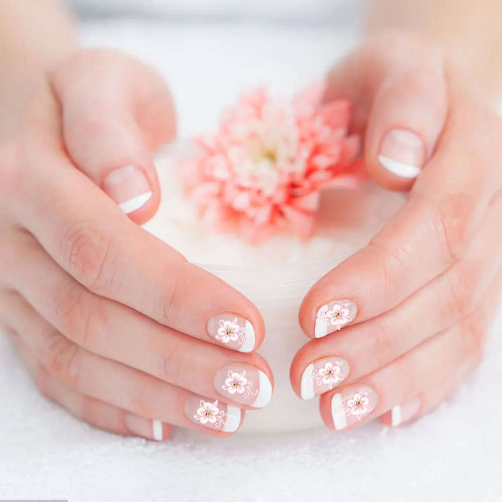 Переводные наклейки для ногтевого дизайна 3D белые переводные ногтей красивый