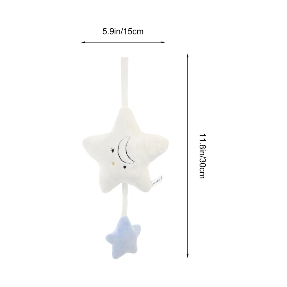 

2pcs Baby Stroller Cartoon Plush Pendants Plush Toys Hanging Ornaments (White)