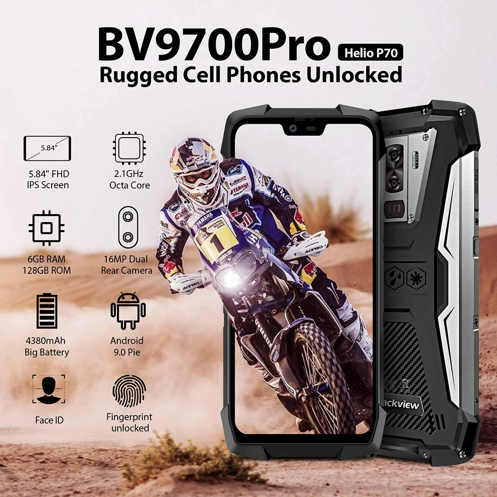 Blackview BV9700 Pro IP68 Водонепроницаемый Прочный внешний смартфон 6 ГБ+ 128 ГБ Android 9,0 камера ночного видения 16,0 Мп 4G мобильный телефон