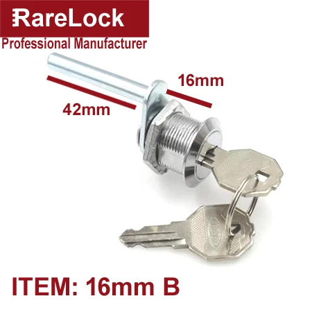 16mm B x 1pcs Замок шкафа ящика Rarelock для офиса мебель стол дома рядом стол книжный шкаф ящик для инструментов Consle Школьный шкафчик оборудование MS541 hh - Цвет: 16mm B x 1pcs
