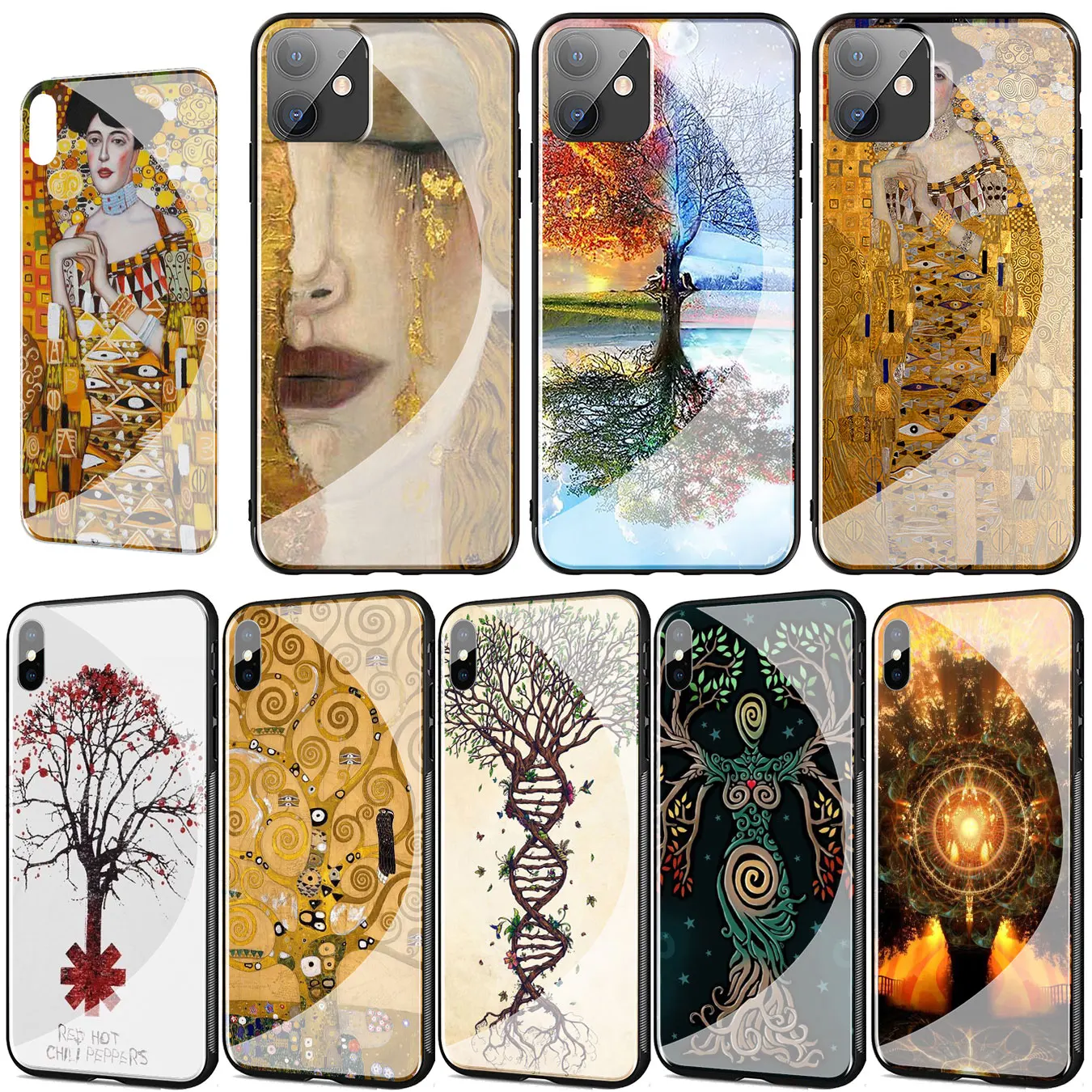 Чехол Kiss by Gustav Klimt из закаленного стекла для iPhone 11 Pro XR X XS Max 7 8 6 6s Plus 5S SE 2020 чехол