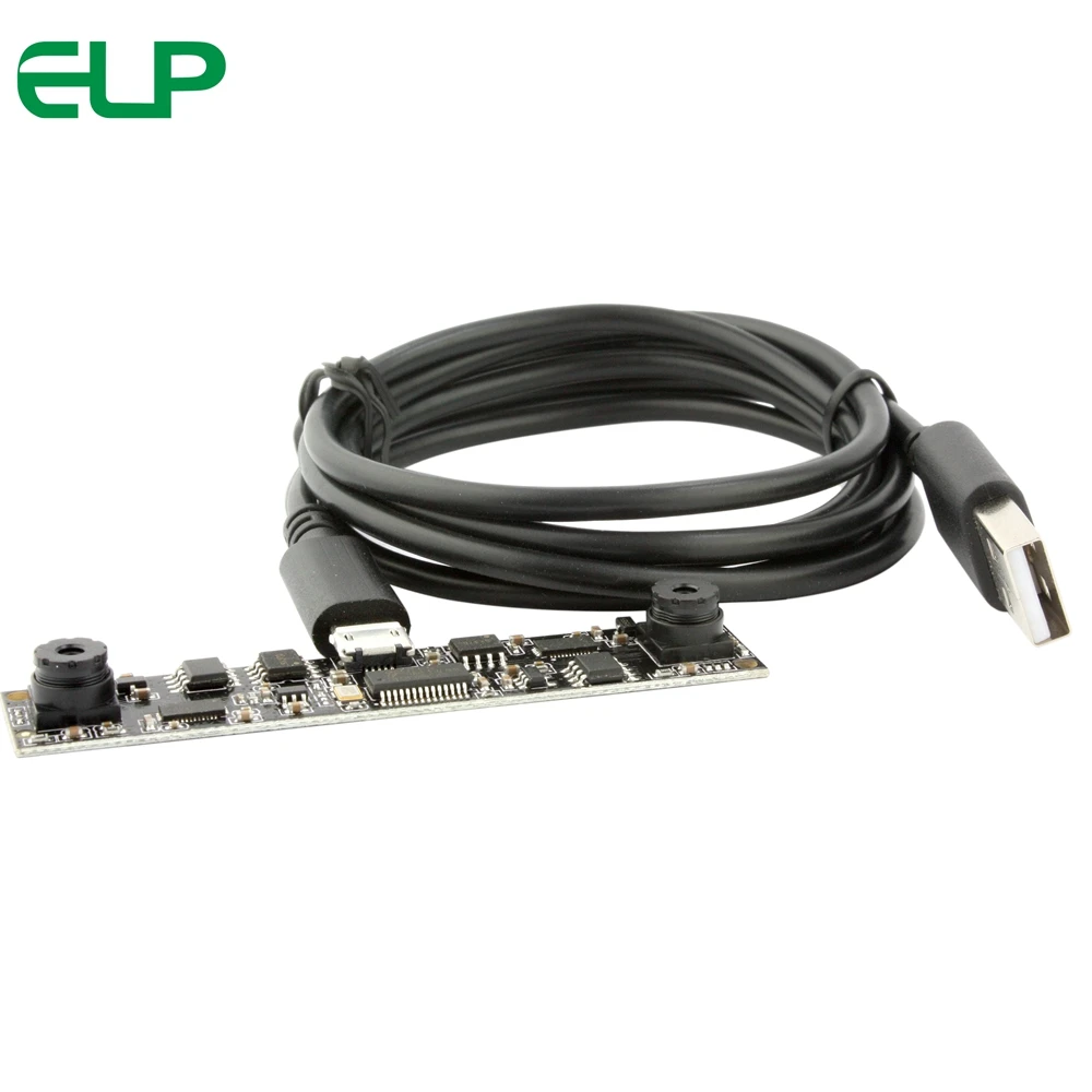 ELP Free driver 720P OV9712 UVC 60 градусов с двумя объективами Omnivsion стерео бинокулярная камера