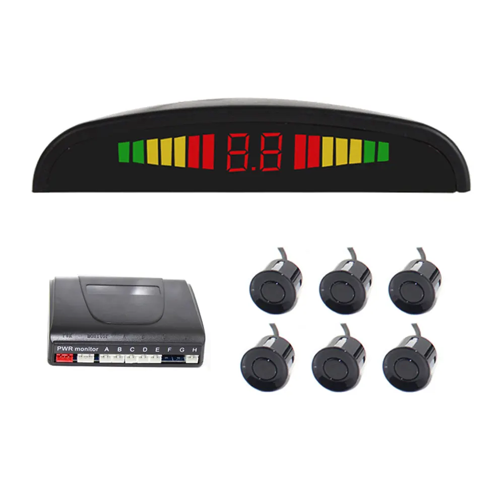 Светодиодный парковка Сенсор комплект автомобильных датчиков парковки 6 s 22 мм