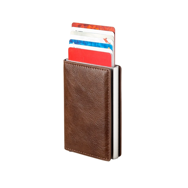 BISI GORO с защитой от краж Для мужчин Винтаж кредитной держатель для карт блокировки