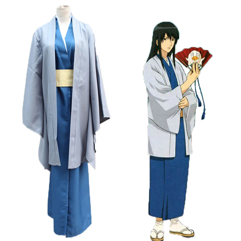 Аниме Gintama Косплей костюмы кацура Котаро Костюм Кимоно Хэллоуин вечерние игра