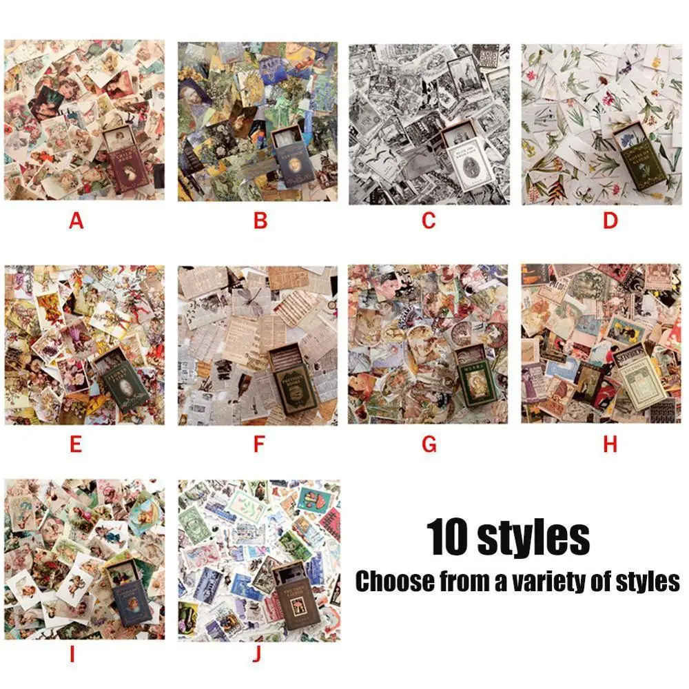 

New Mini Retro book pages plant Collage Material Paper Decorative Craft Vintage Journal Scrapbooking Paper Junk DIY Planner S0D0