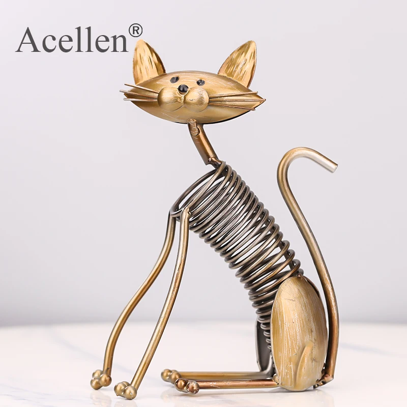 Три кошки фигурки ремесла три котята ручной работы металлическая коллекция