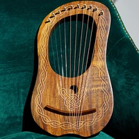 10 string lyre harp musical instrument wooden miniature harp music accessories instrumentos musicales string instruments ei50hp