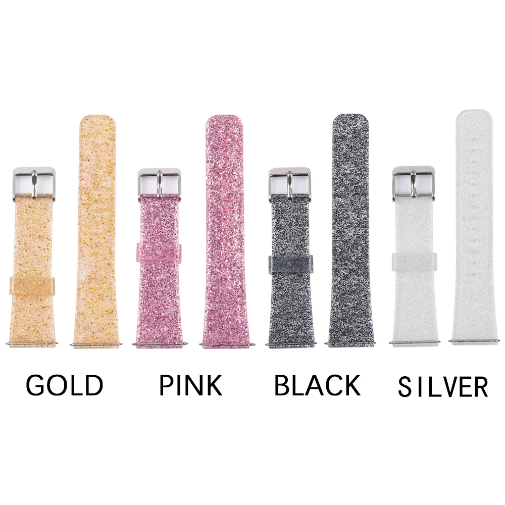 For Fitbit Versa 2 Strap 22mm Smart Watch Gold Bling Glitter Soft Wrist Band Silver Replacement Bracelet | Электроника