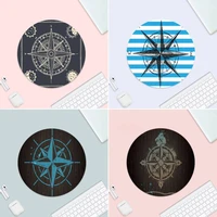 vintage compass rose durable rubber mouse mat pad small rubber desk table protect game office work round mouse mat pad