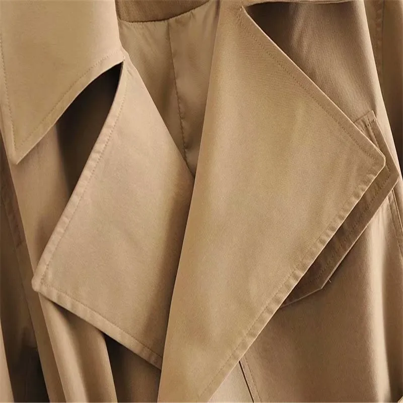 

2020 Autumn And Winter New Fashion Loose Women's Jacket Belt Waist Down Tooling Style Short Solid Color Windbreaker Coat C117