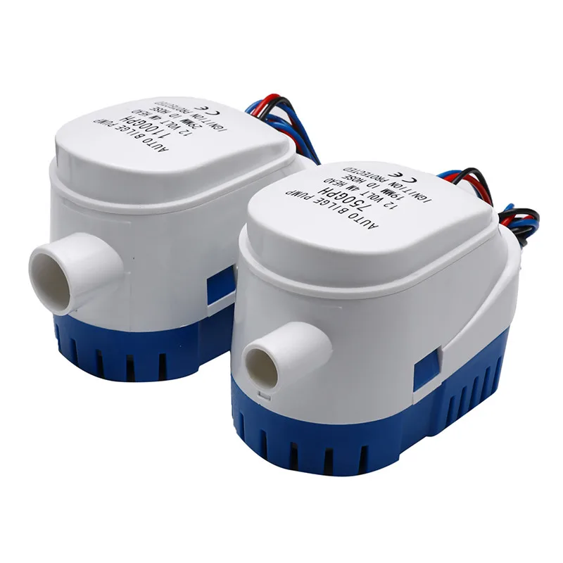 Автоматические Трюмные насосы водяной насос 12 V/24 V 750GPH/1100GPH для погружного Авто Топливный насос с Поплавковый выключатель Морская Лодка приманка для рыбы