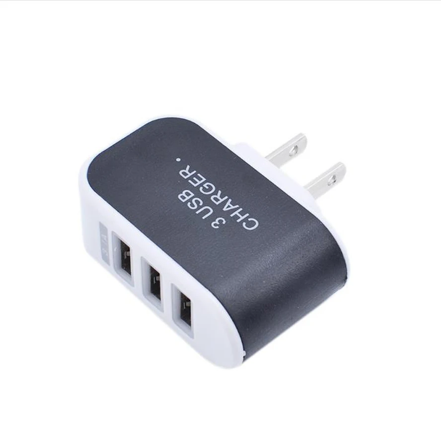 EU/US стандартный штепсельная зарядная станция 3 usb порта дорожный адаптер