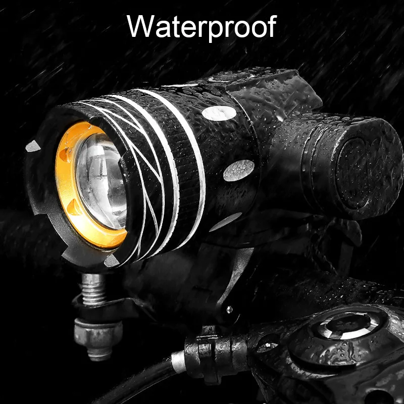 USB Charging Bicycle Light Zoom XML T6 LED Front 360 Degree Rotating MTB Headlight Waterproof Cycling Flashlight | Спорт и