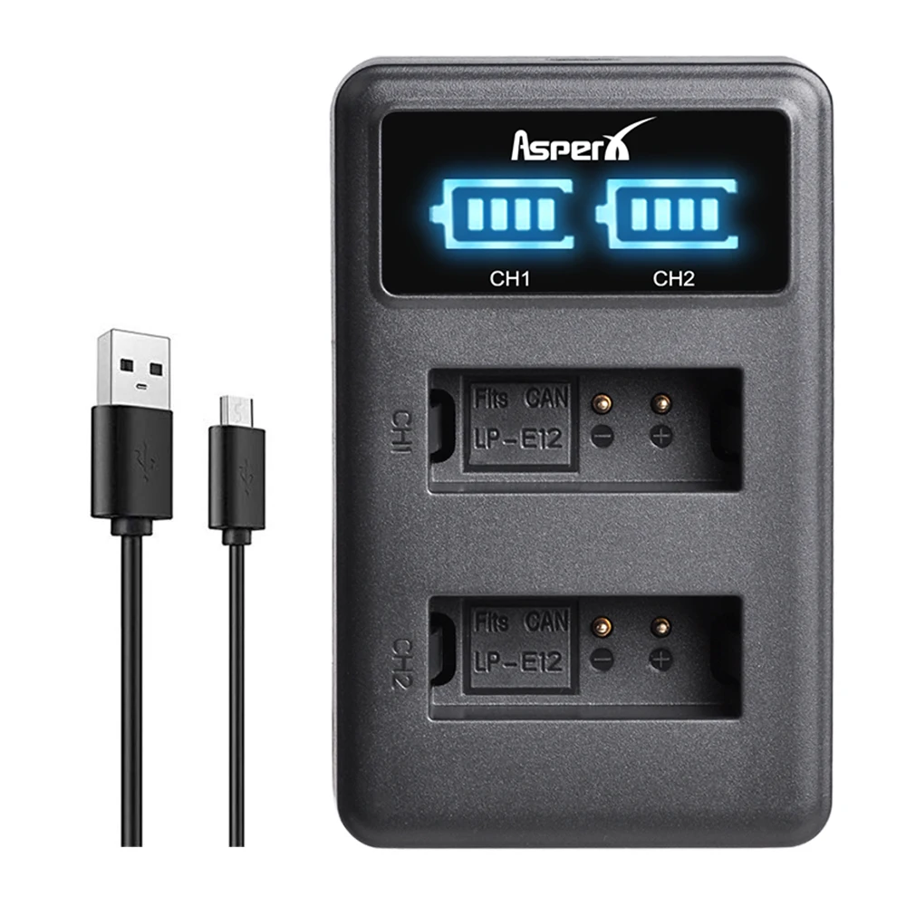 4x For Canon EOS M50 LP-E12 LPE12 LP E12 Camera Battery Bateria + Charger for 100D M10 M100 Kiss X7 Rebel SL1 DSLR | Электроника