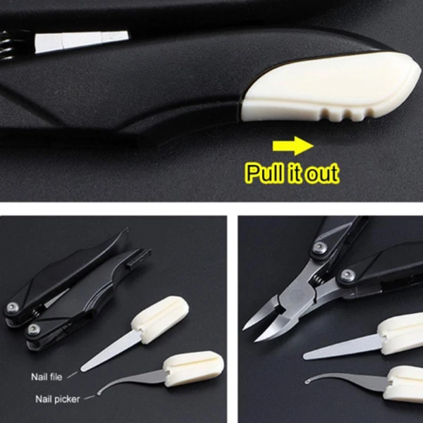 

Folding Nail Clippers Professional Stainless Steel Multifunction Nail Grinder Clippers MH88