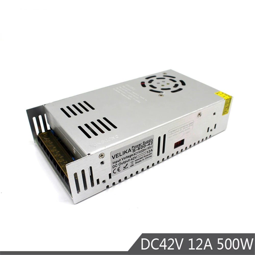 Регулируемый источник питания DC42V 12A 500W Трансформатор AC110V 220V к DC 42V адаптер для CNC