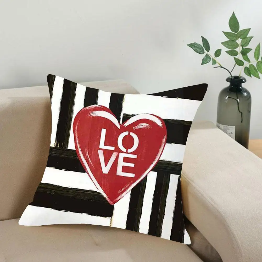 

New Pillowcase Cushion Cover Home Decorative Peach Sofa Cover Pillow 45CM Throw Skin 45CM Printed X Velvet Heart-shaped A3L7