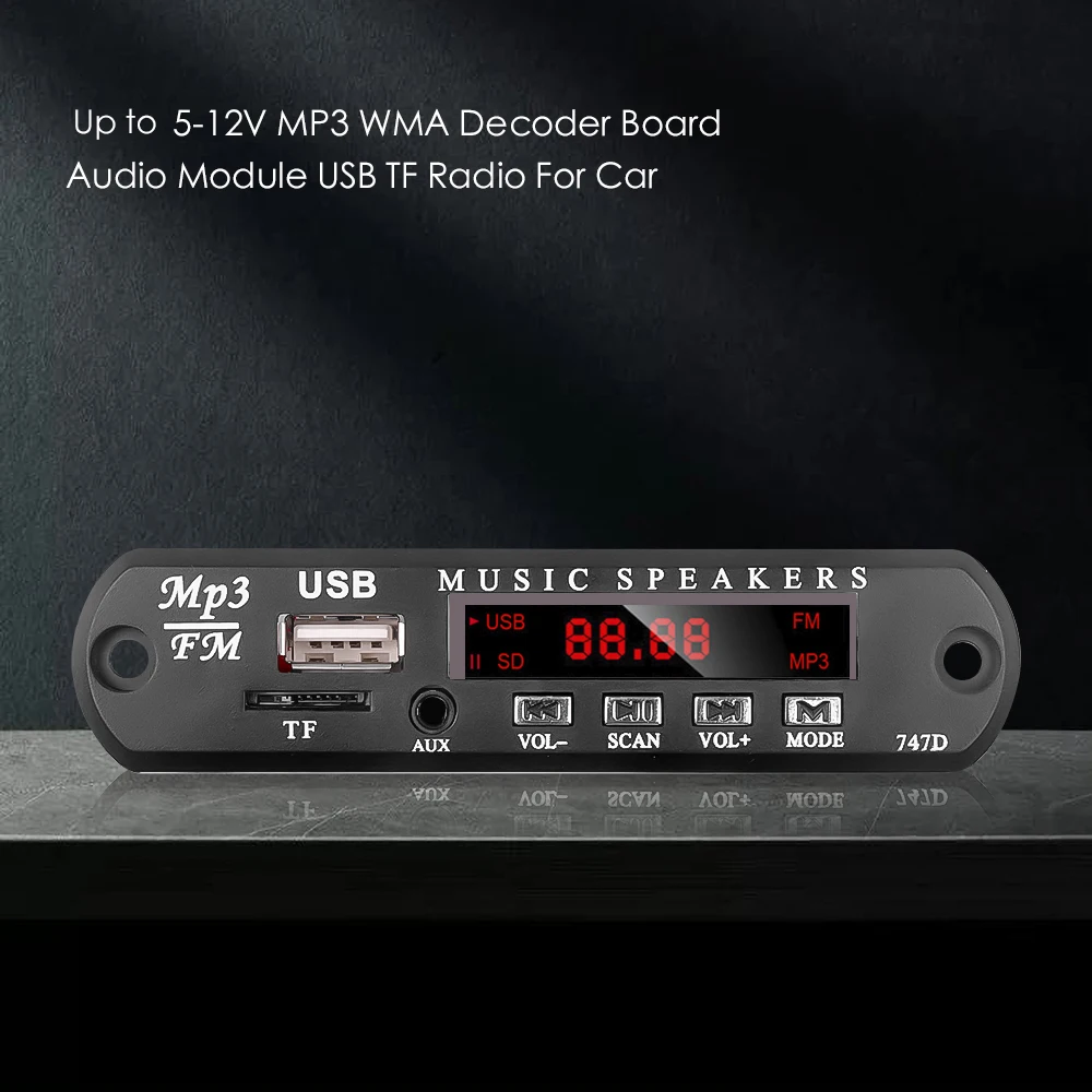 Автомобильный FM-радиомодуль сделай сам MP3 декодер плата 3 5 мм AUX В 12 музыкальный