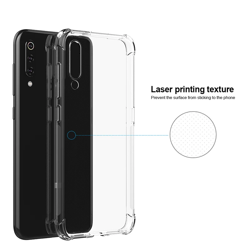 Роскошный противоударный Прозрачный чехол для Xiaomi Redmi 8 8A 7A 5 Plus 4A Go Black Shark 2 Helo Mi Note 3
