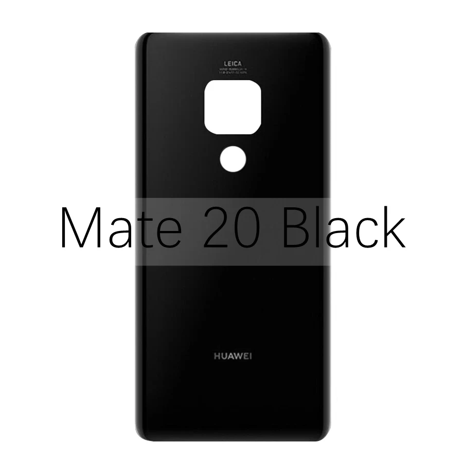 Для huawei mate 20 Pro крышка для батареи Задняя стеклянная панель Задняя Дверь Корпус чехол для huawei mate 20 Lite Крышка для батареи mate 20 окно - Цвет: Mate20 Black
