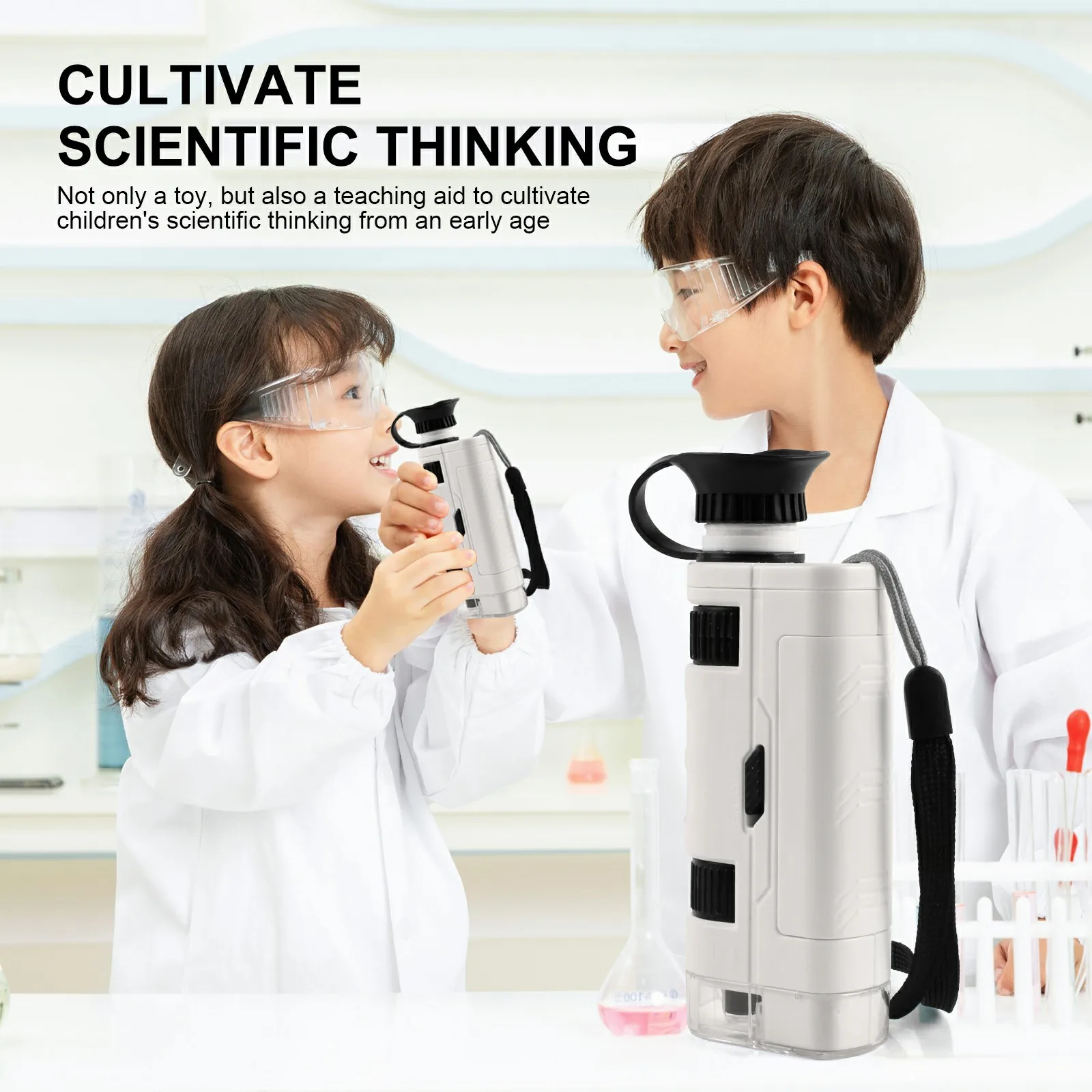 

New Portable Student Outdoor Fun Experiment Enlightenment Set Microscope Children Gift Kids Games Montessori Educational Toys