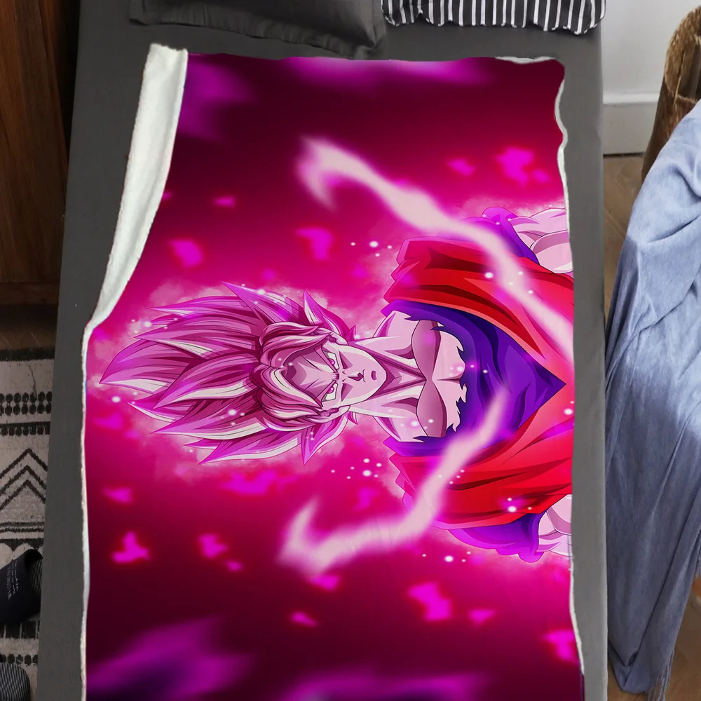

Anime Dragon Blanket Mat Soft Bedspread Beach Warm Travel Cover For Kids Boys Girls Gift