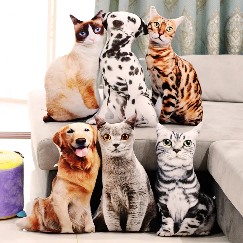 

New 50CM Plush Toy Cute Expression Simulation cat cushion cover Bedroom Sofa Decorations throw pillows for couch dropshipping