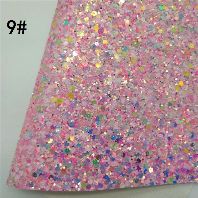 Пастельные цвета Смешанные розовые блестящие листы из искусственной кожи