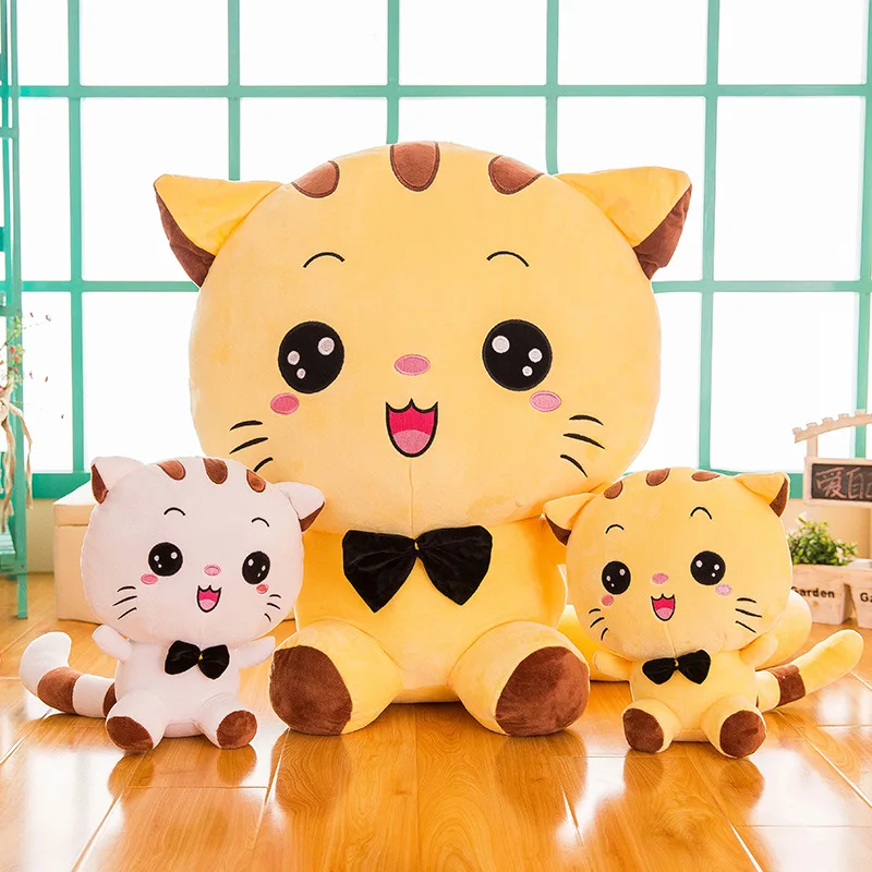 1 шт. Kawaii Плюшевые игрушки для кошек, укомплектованные милыми тенями, куклы для кошек, детский подарок, куклы, милые игрушечные животные, украшение для дома, мягкие подушки 20 см
