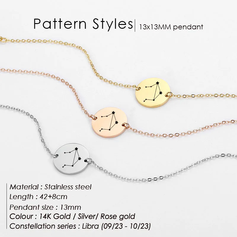 

custom bracelet zodiac bracelet Star Constellation Custom Bracelets for women 316L Stainless Steel Bracelets Gifts for women