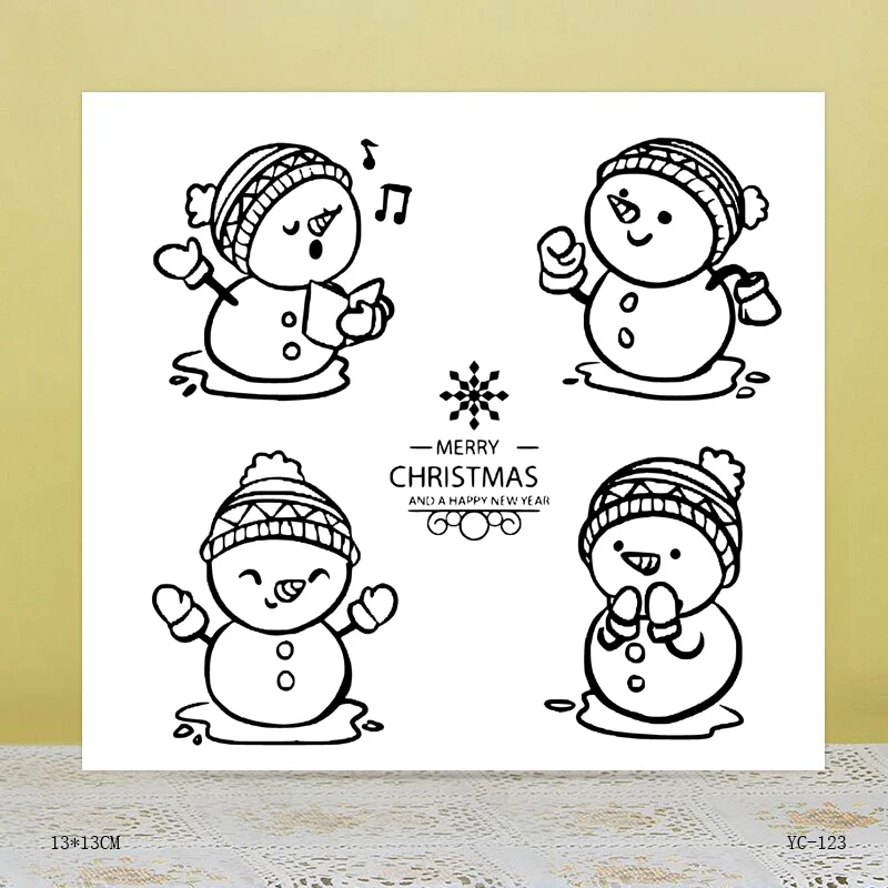 

ZhuoAng Happy snowman Transparent seal / sealed DIY scrapbook / album decoration card / seamless seal