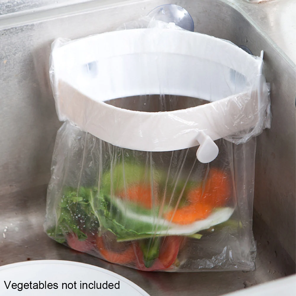 

4pcs Garbage Bag Holder Large Opening Home Waterproof Reusable Triangular Hanging Stand Kitchen Sink Clip On Hanger Suction Cup