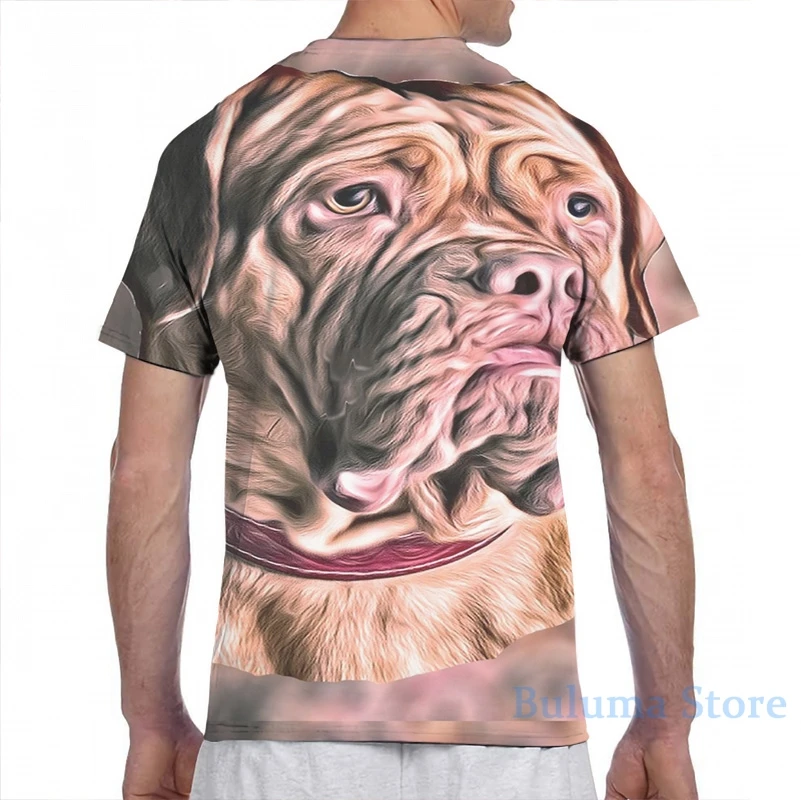 Мужская/Женская Бордовая футболка Dogue модная со сплошным принтом для мальчиков и