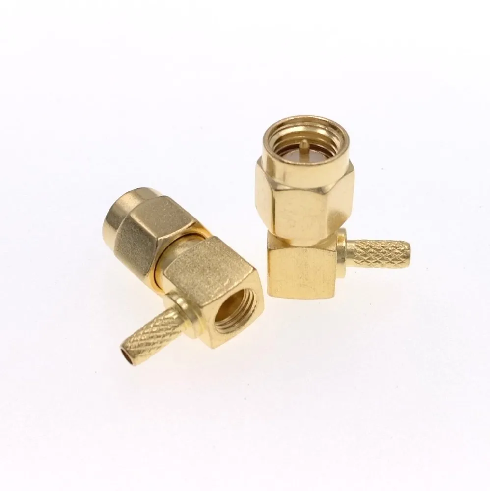 10 шт. коннектор для кабелей RG174 RG316|angle connector|angled cables |