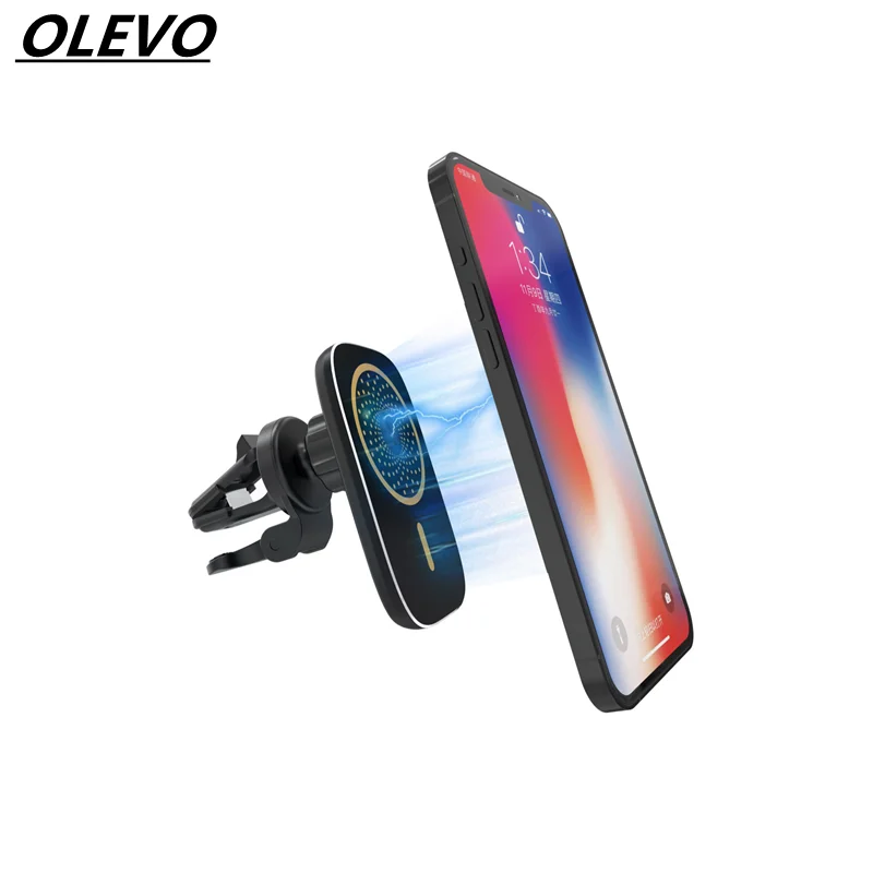 

15W Magnetic Wireless Charger Mobile Phone Bracket For Apple iPhone 13 12 11 Max Xiaomi Huawei Samsung Car Fast Charging Base
