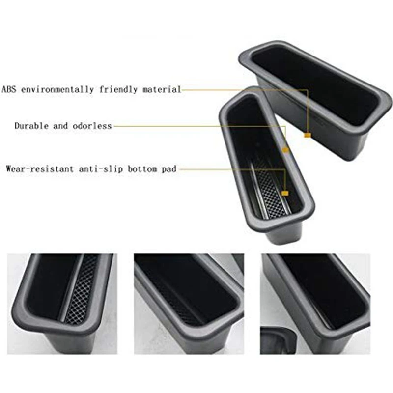 2 шт. черный контейнер для передней двери боковая коробка хранения ручка