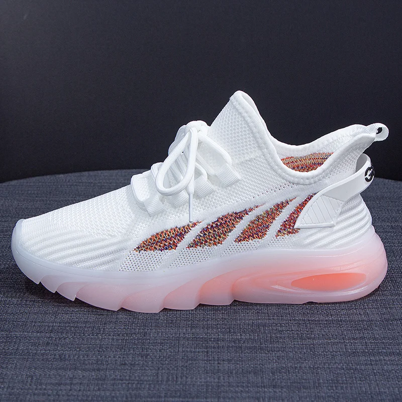 Кроссовки женские дышащие модная Уличная обувь для бега и фитнеса розовые с